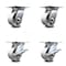 Service Caster 4 Inch Semi Steel Swivel Caster Set with Roller Bearings 2 Brakes SCC-35S420-SSR-2-SLB-2 - alternate 1